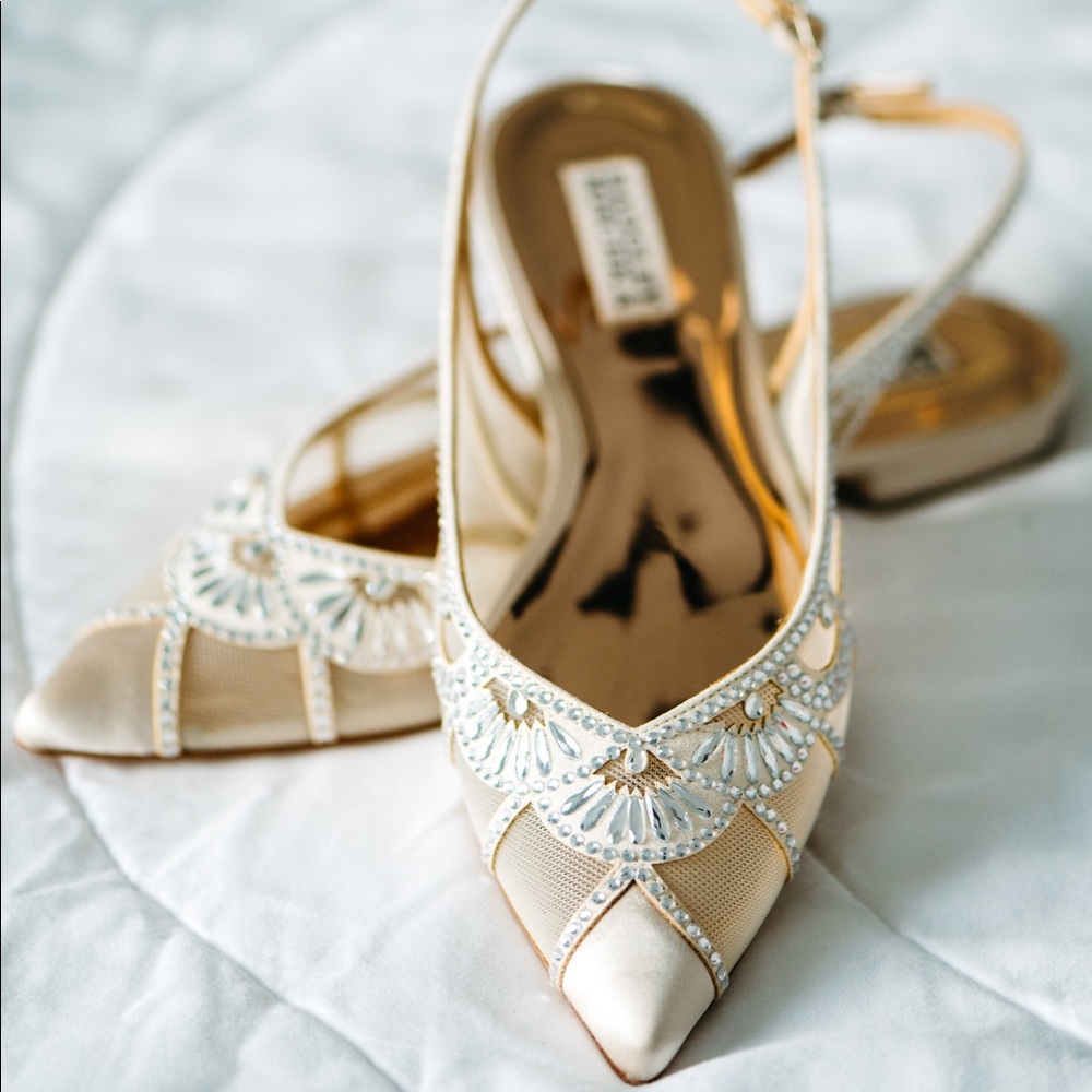 Badgley Mischka bridal shoes (Hannah ballet flat)
